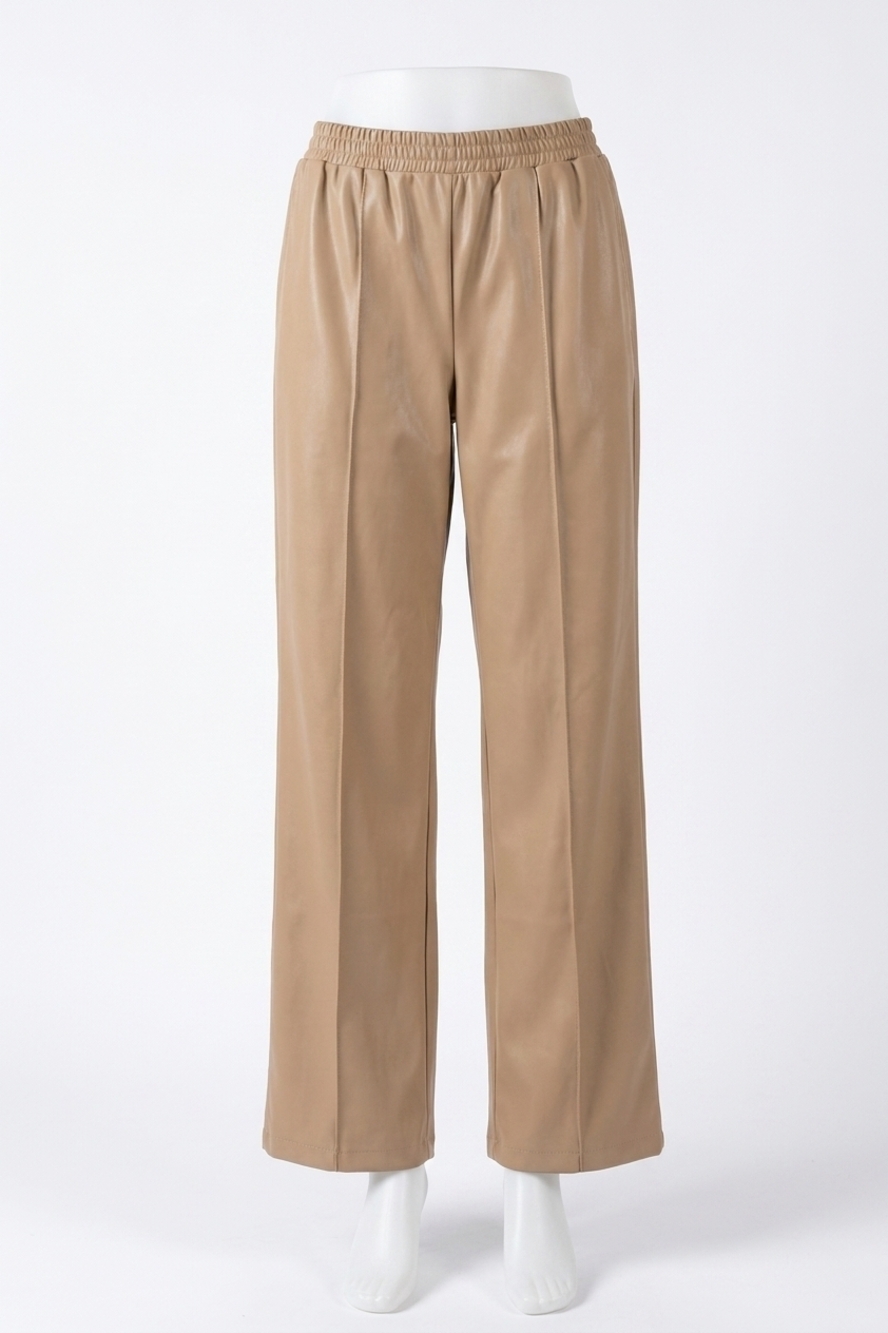NEW ELAN faux leather pants in macchiato